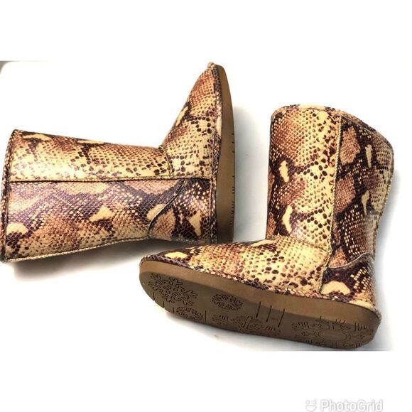 New Pika Snake Pattern Shearling Tall Boots WMS 6 - Picture 4 of 7